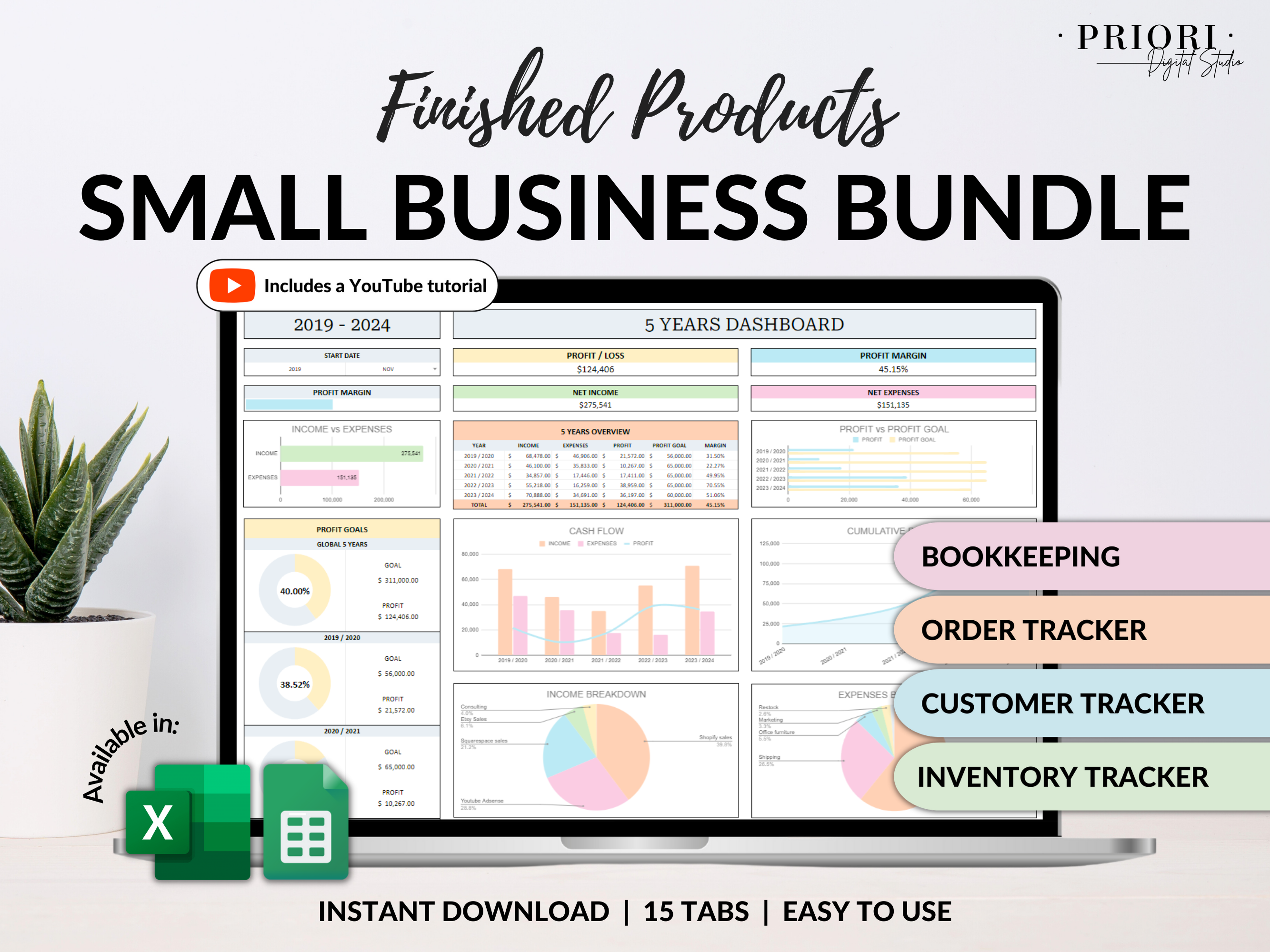 Small Business Tracker Spreadsheet Google Sheets Excel Inventory Template Customer Tracker Bookkeeping Template Order Tracker Sales Taxes#color_multicolor