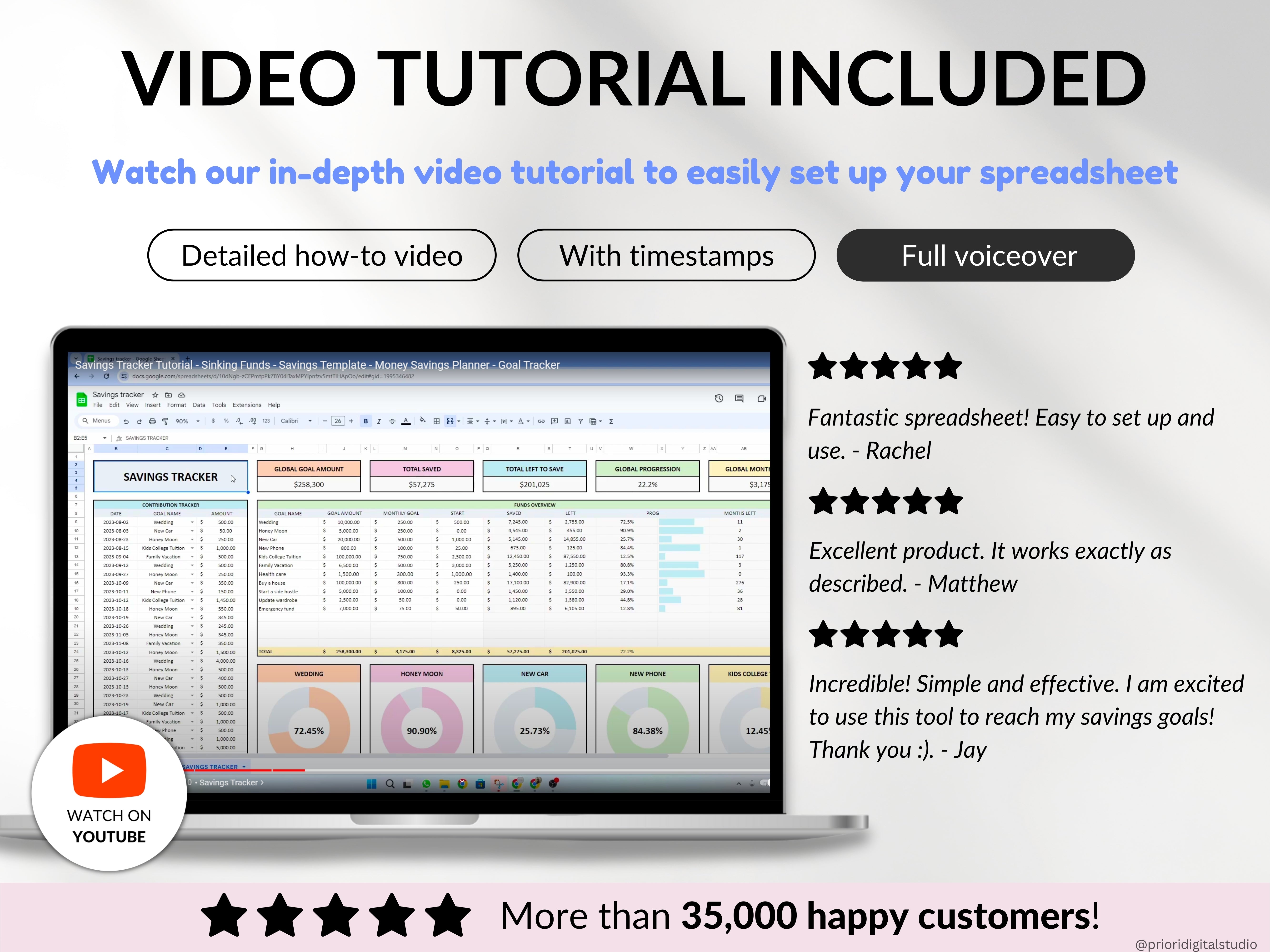 Savings Tracker Sinking Funds Tracker Google Sheets Excel Spreadsheet Savings Template Money Savings Planner Goal Tracker Personal Finance