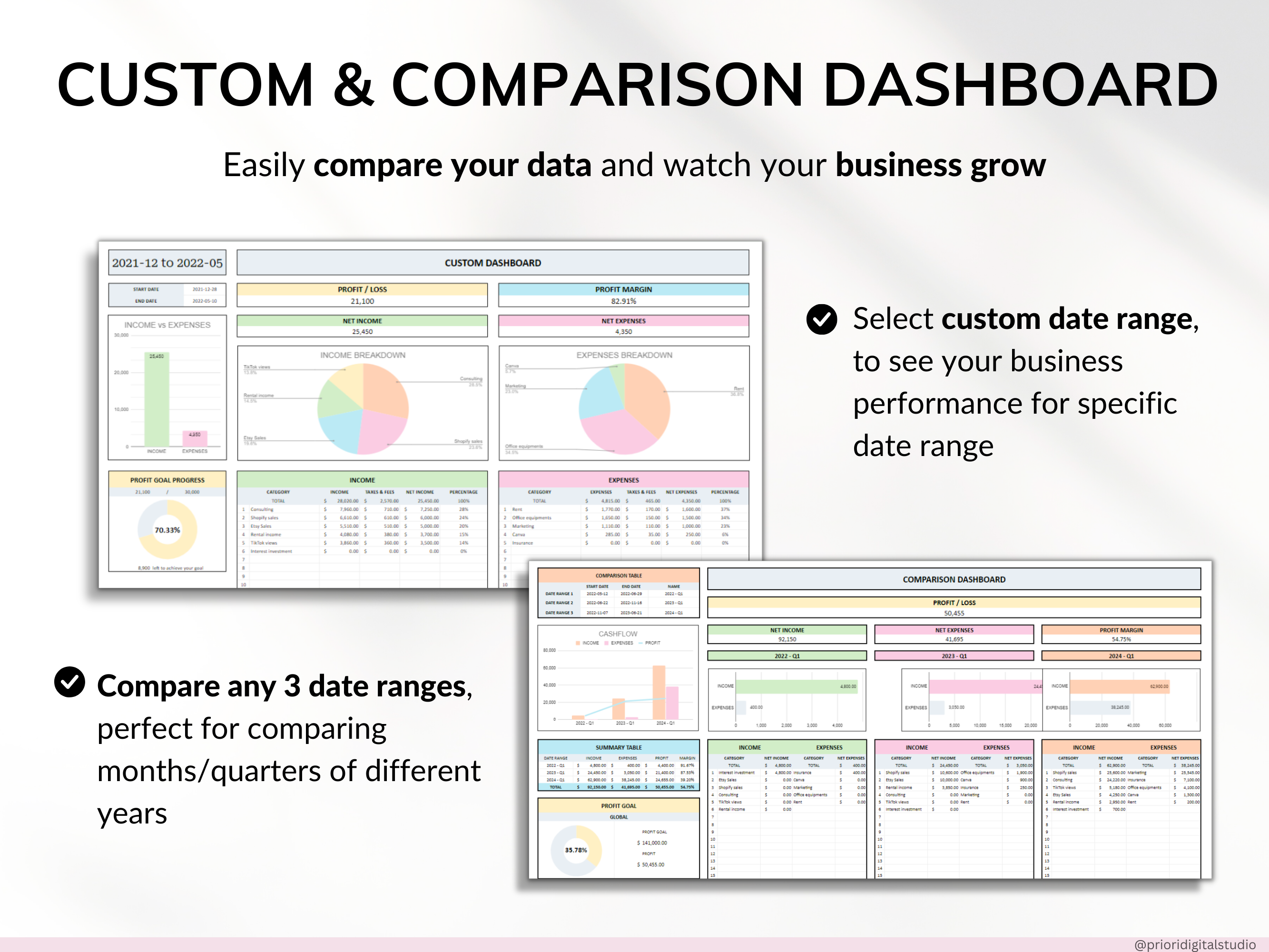 Small Business Bookkeeping Spreadsheet Google Sheets Excel Business Template Expense Bill Tracker Income Sales Tracker Accounting Template