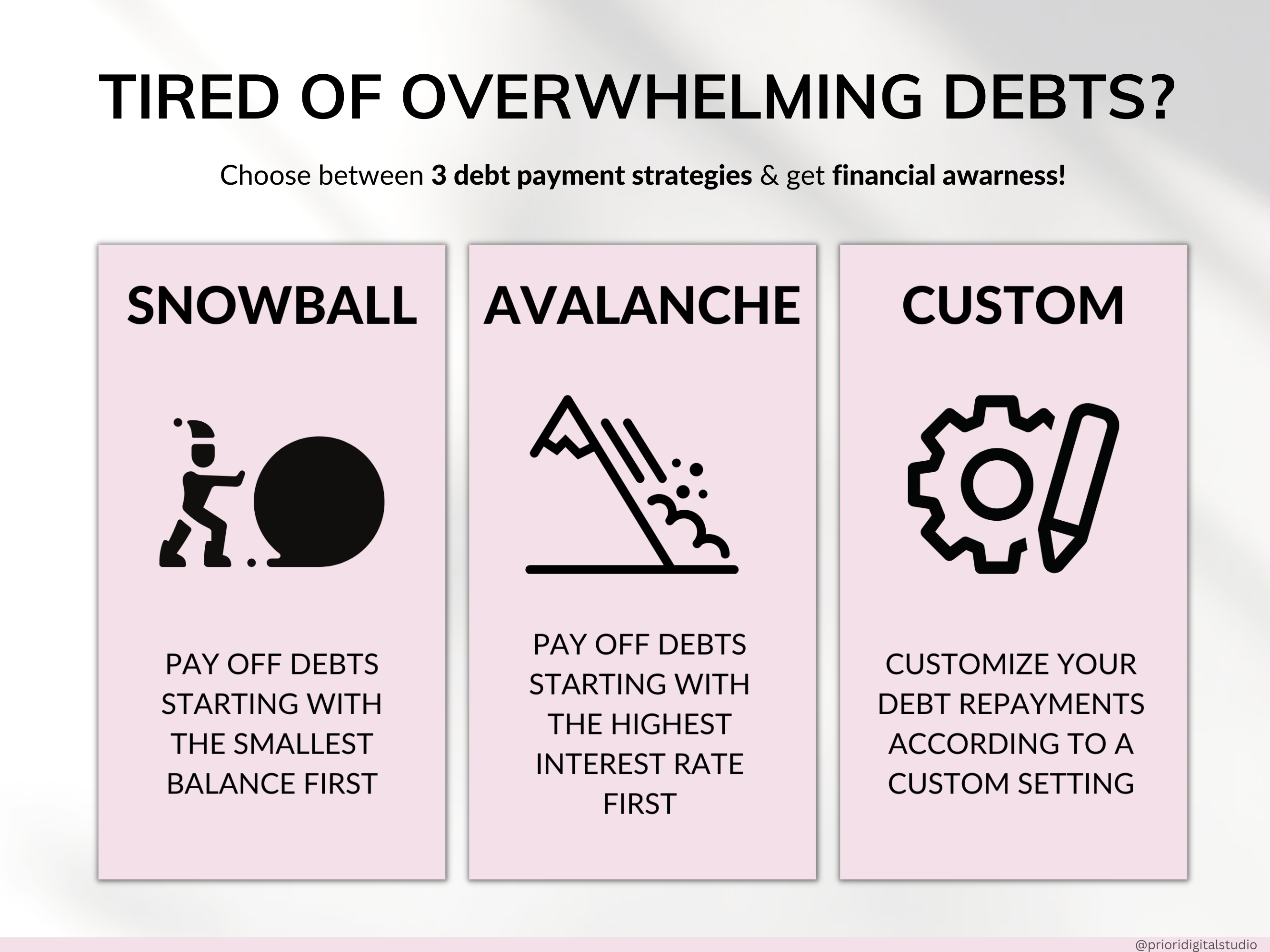 Budget Planner Monthly Paycheck Budget Bill Tracker Excel Spreadsheet Google Sheets Bundle Debt Payoff Tracker Debt Snowball Savings Tracker