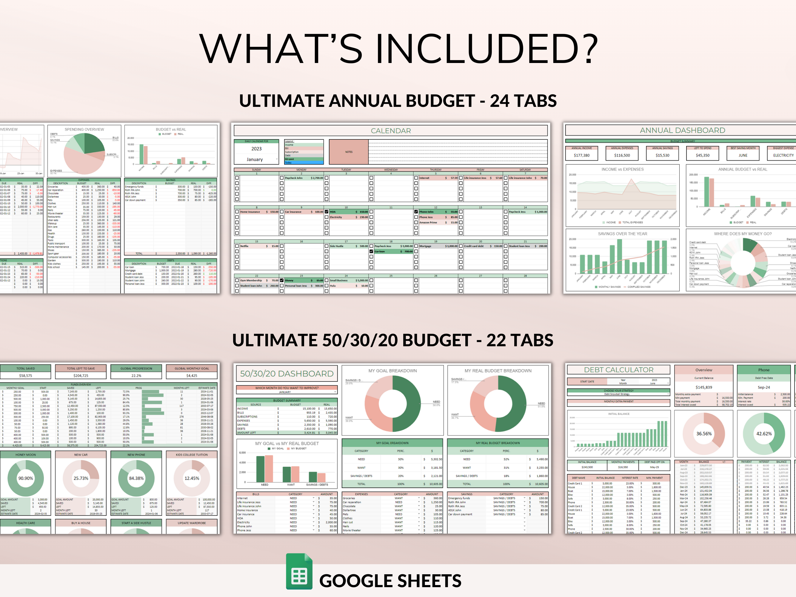 PLR Spreadsheets Bundle Commercial Use PLR Google Sheets Bundle Resell Rights PLR Template Budget Spreadsheet Debt Tracker Bill Calendar