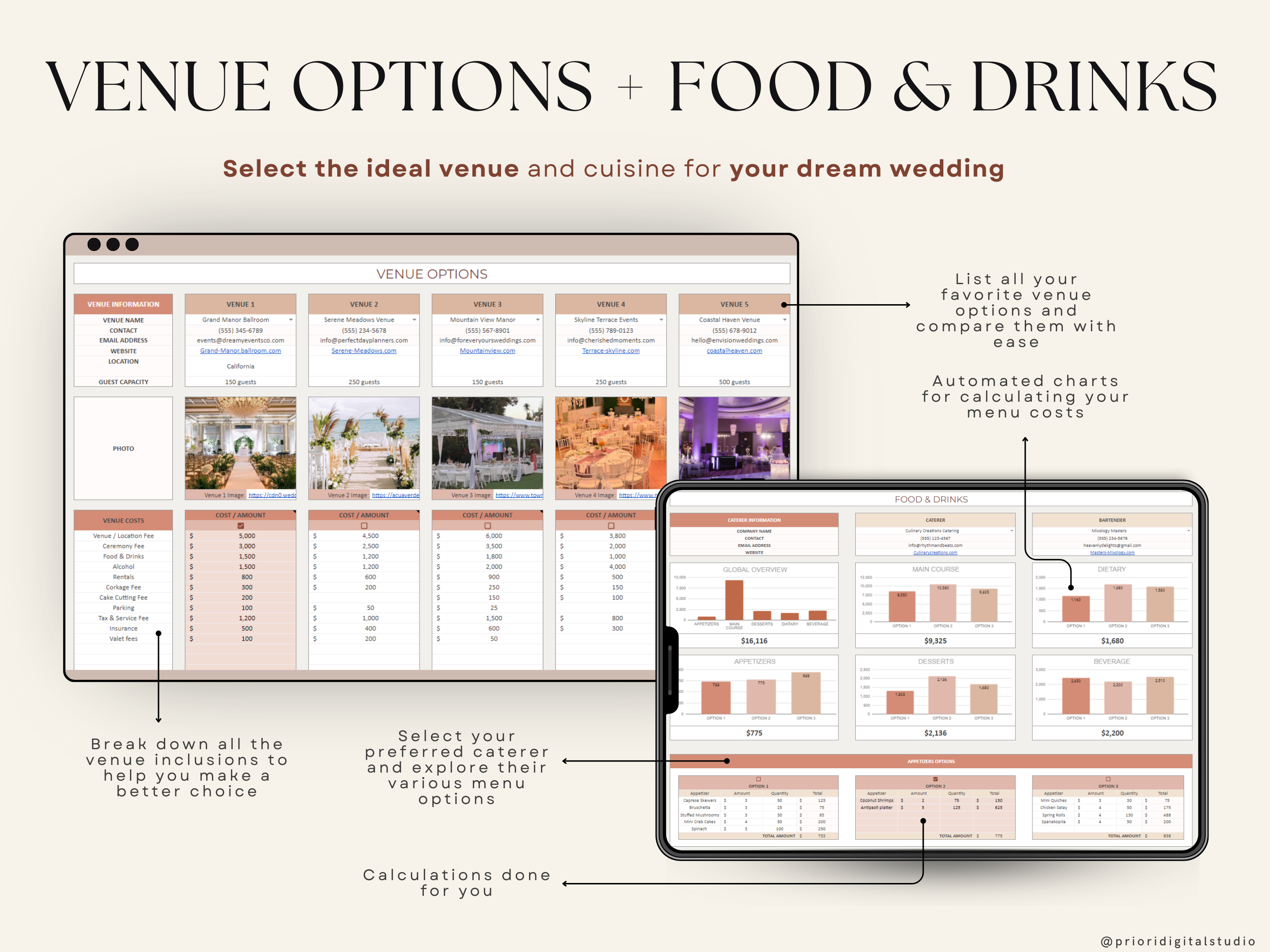 Wedding Planner Spreadsheet Wedding Budget Tracker Wedding Timeline Checklist Guest List Tracker Wedding Itinerary Seating Plan Wedding Gift Terracotta Excel Google Sheets