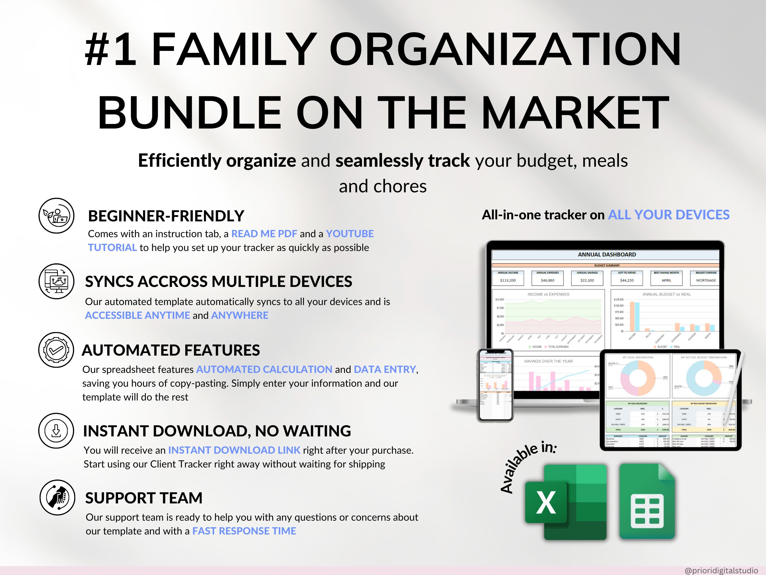Small Business Bundle Bookkeeping Inventory Tracker Order Tracker Product Handmade Pricing Calculator Smart Bill Calendar Google Sheet Excel