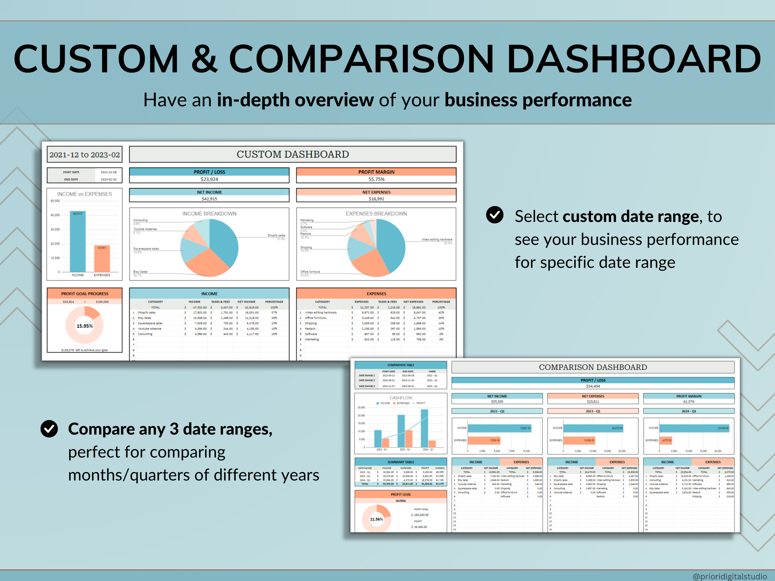 Small Business Tracker Google Sheets Excel Bookkeeping Spreadsheet Accounting Template Inventory Tracker Order Customer Tracker Sales Taxes