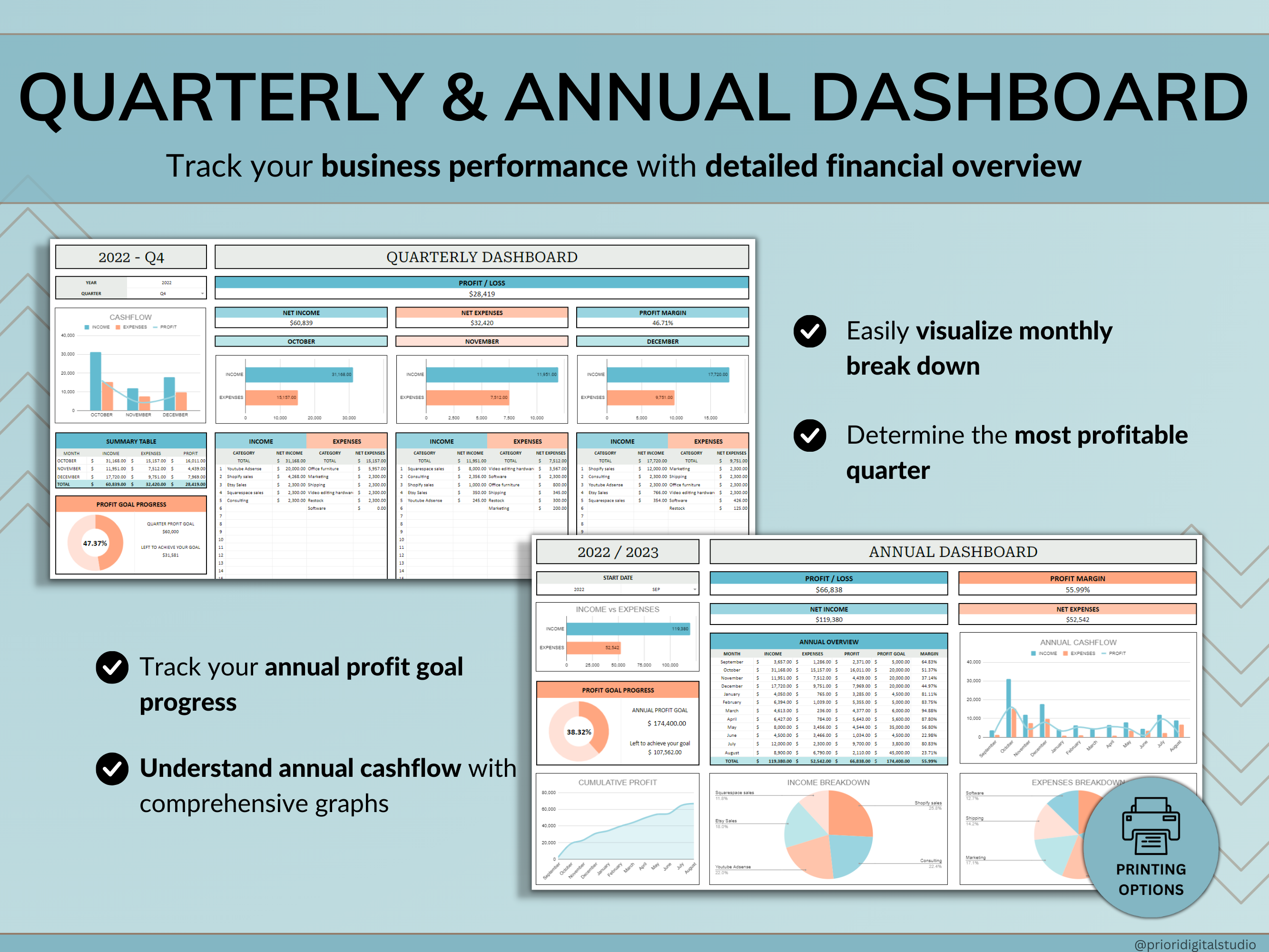 Small Business Bookkeeping Spreadsheet Accounting Template Business Expense Bill Tracker Income Sales Profit Tracker Google Sheets Excel