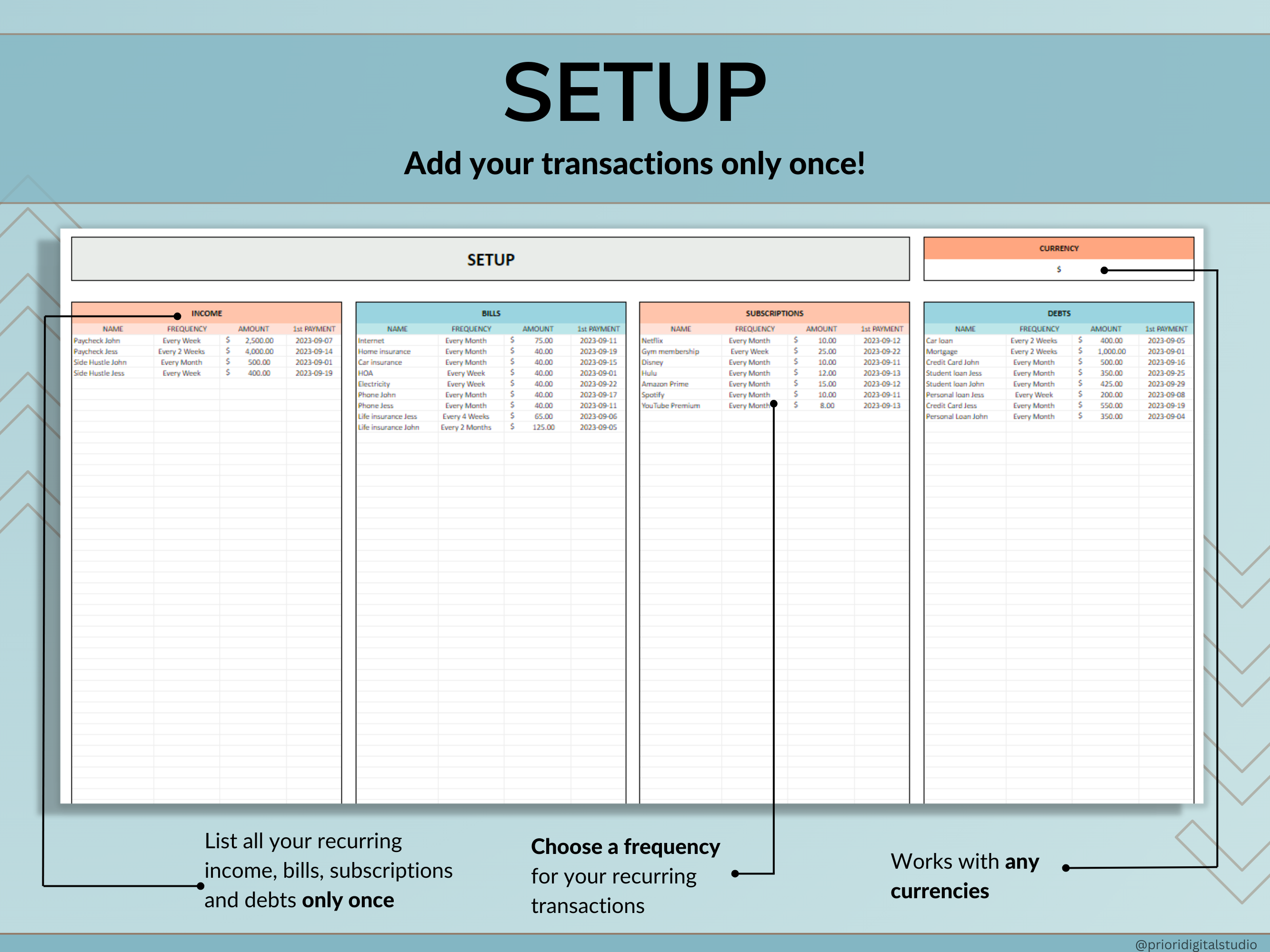 Bill Tracker Spreadsheet Google Sheets Excel Bill Calendar Monthly Smart Bill Planner Editable 2024 Calendar Personal Finance Budget Tracker