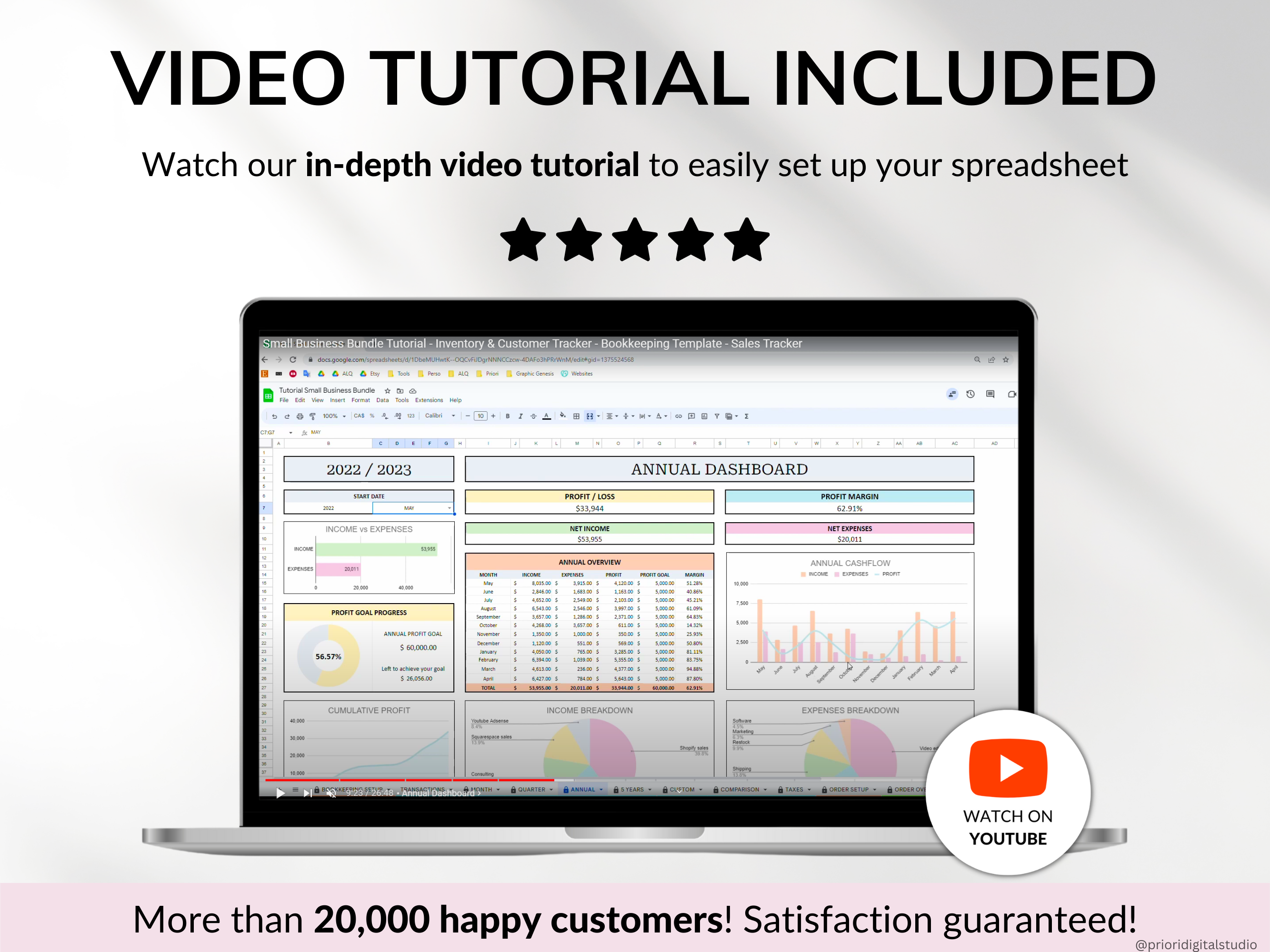 Small Business Tracker Spreadsheet Google Sheets Excel Inventory Template Customer Tracker Bookkeeping Template Order Tracker Sales Taxes