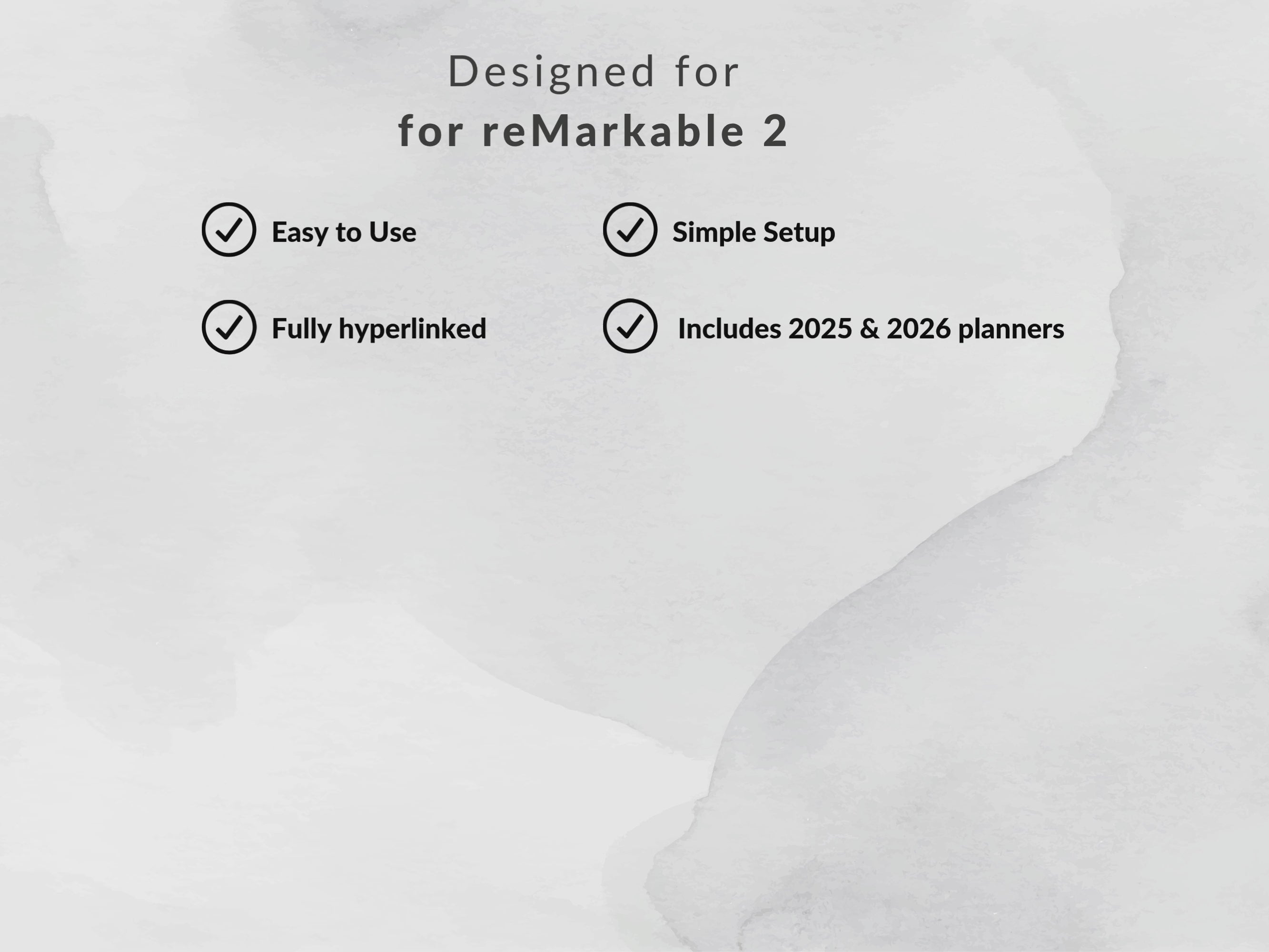 reMarkable Planner Daily Planner 2025 2026 Daily Journal reMarkable 2 Template Digital Planner Minimalist Hyperlinked Planner for reMarkable