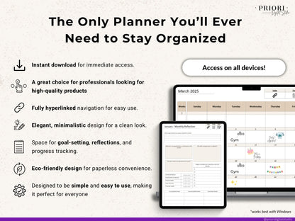 OneNote Planner 2025 2026 Digital OneNote Templates Hyperlinked Planner Daily Weekly Planner Organization Planner Professional OneNote 2025
