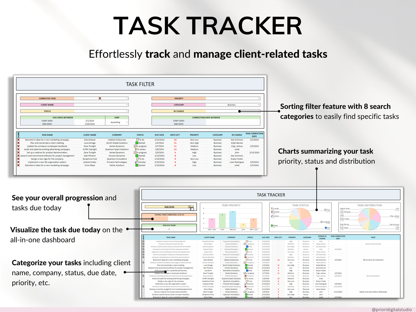 Small Business Spreadsheet Service Business Bookkeeping Client Tracker CRM Payroll Tracker Invoice Tracker Order Tracker Google Sheet Excel