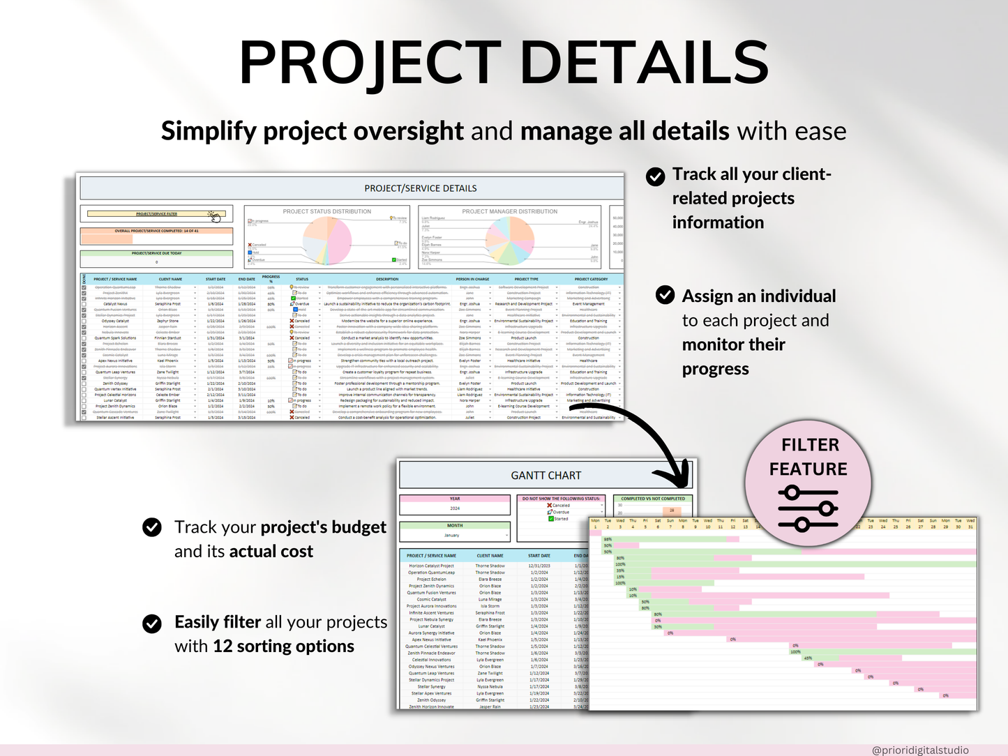 Small Business Spreadsheet Service Business Bookkeeping Client Tracker CRM Payroll Tracker Invoice Tracker Order Tracker Google Sheet Excel