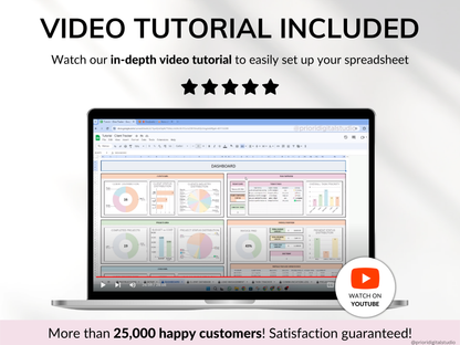 Small Business Spreadsheet Service Business Bookkeeping Client Tracker CRM Payroll Tracker Invoice Tracker Order Tracker Google Sheet Excel