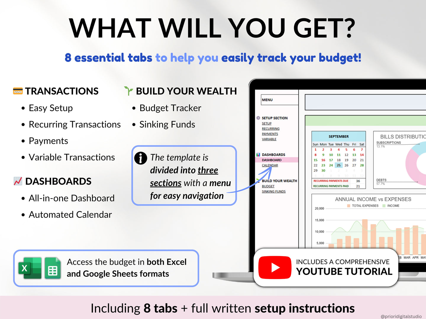 Paycheck Budget Spreadsheet Google Sheets & Excel Template Weekly Paycheck Budget Biweekly Paycheck Planner Bill Tracker Custom Budgeting