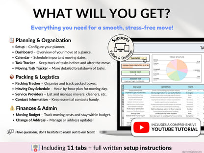 Moving Planner Google Sheets First House Moving Excel Spreadsheet Packing Box Inventory New Apartment Template Task Checklist for Relocation