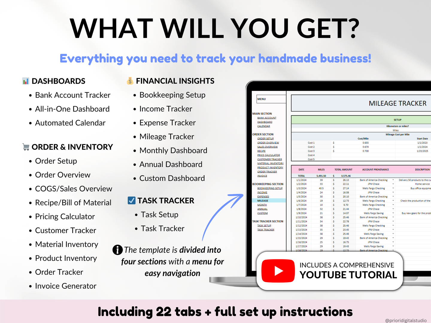 All-in-One Handmade Business Tracker