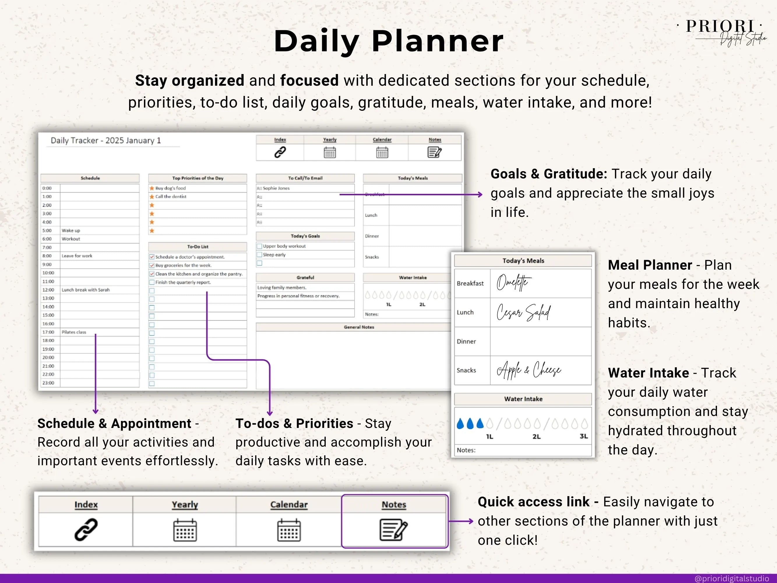 OneNote Planner 2025 2026 Digital OneNote Templates Hyperlinked Planner Daily Weekly Planner Organization Planner Professional OneNote 2025