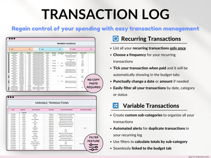 Paycheck Budget Spreadsheet Weekly Budget Monthly Budget Biweekly Bill Tracker Debt Tracker Financial Planner Google Sheets Excel Template