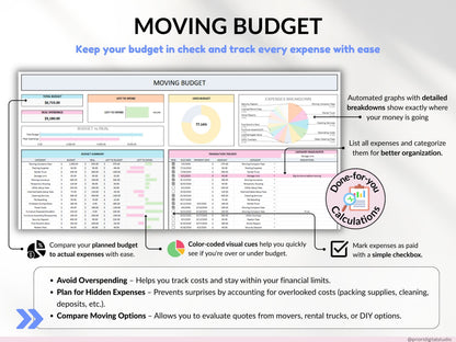 Moving Planner Google Sheets First House Moving Excel Spreadsheet Packing Box Inventory New Apartment Template Task Checklist for Relocation