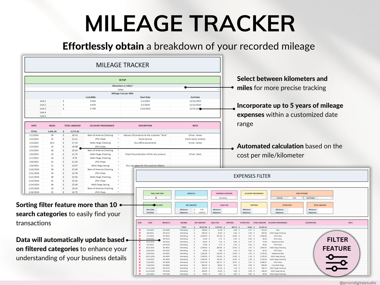 Small Business Bundle Bookkeeping Inventory Tracker Order Tracker Product Handmade Pricing Calculator Smart Bill Calendar Google Sheet Excel