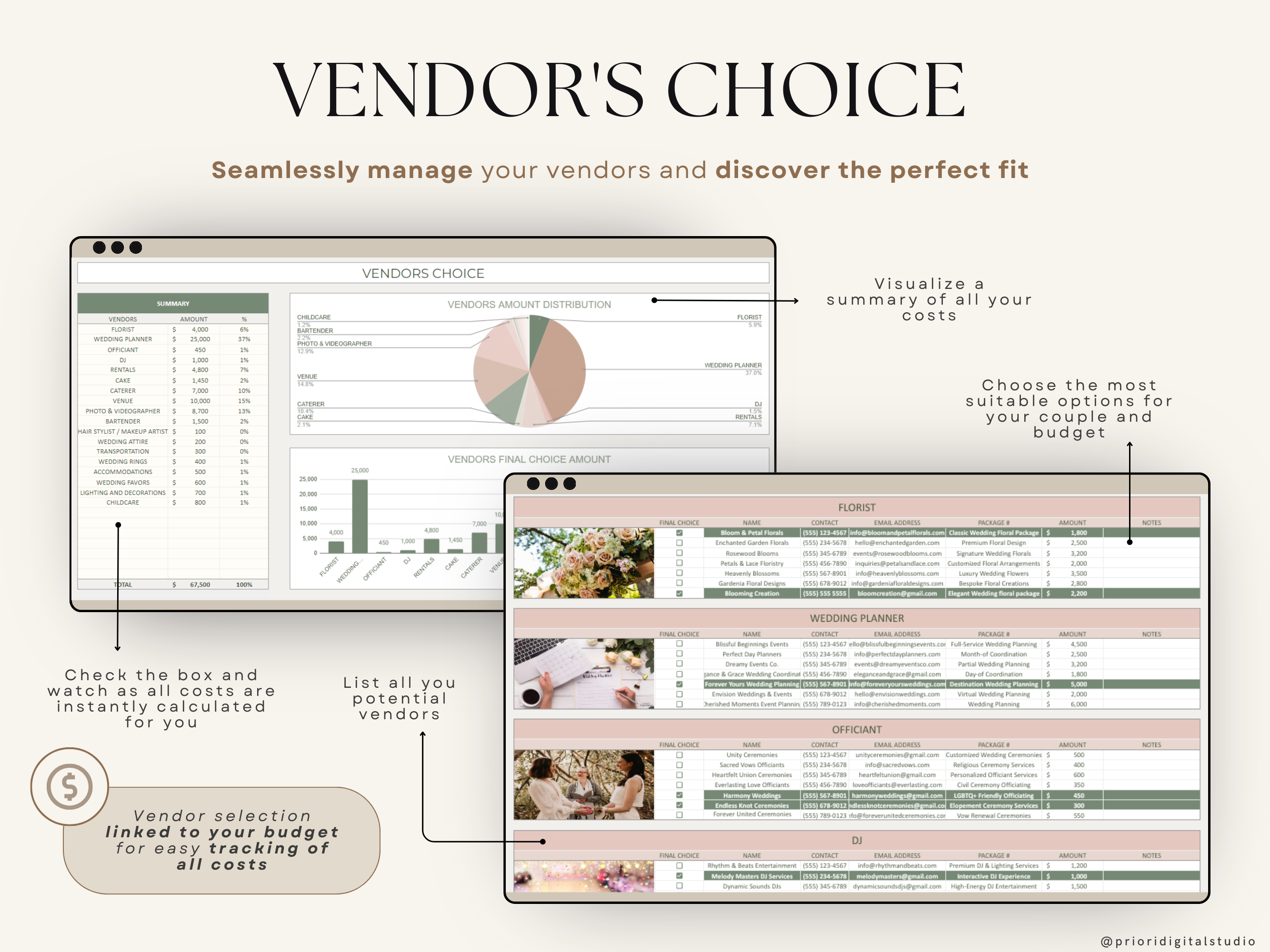 Wedding Planner Spreadsheet Wedding Budget Tracker Honeymoon Planner Checklist Guest List Tracker Wedding Travel Itinerary Seating Plan Excel Google Sheets#color_rosy-sage