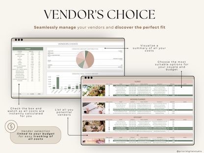 Wedding Planner Spreadsheet Wedding Budget Tracker Honeymoon Planner Checklist Guest List Tracker Wedding Travel Itinerary Seating Plan Excel Google Sheets#color_rosy-sage