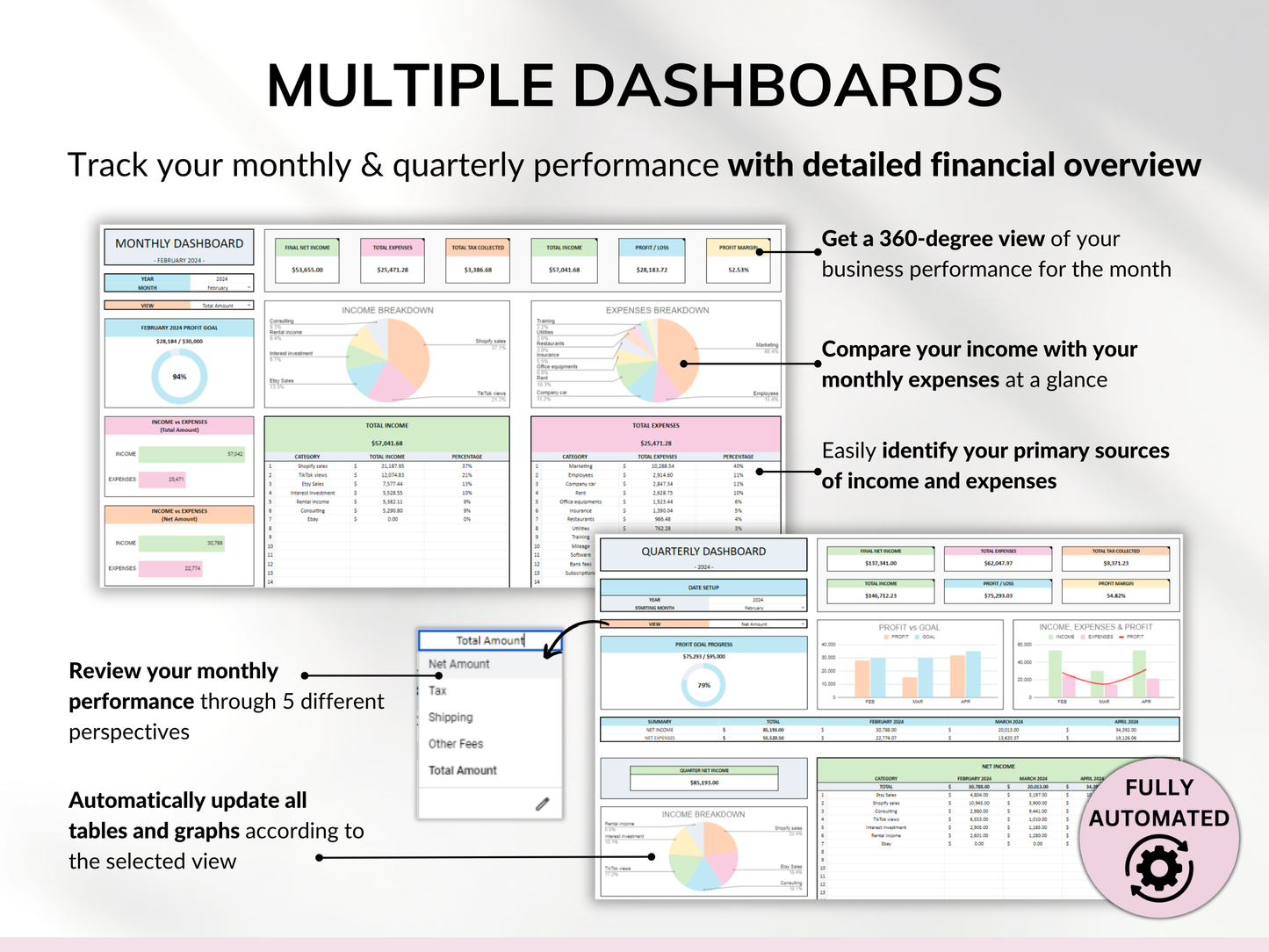 Small Business Spreadsheet Service Business Bookkeeping Client Tracker CRM Payroll Tracker Invoice Tracker Order Tracker Google Sheet Excel