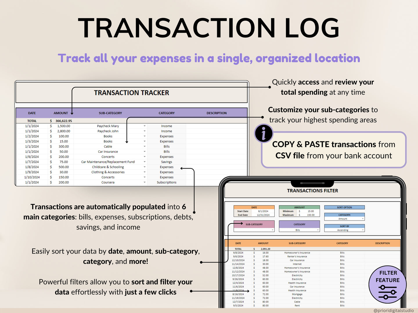 Income and Expense Tracker Spreadsheet Monthly Expense Tracker Debt Tracker Google Sheets Template Excel Spreadsheet Money Savings Tracker