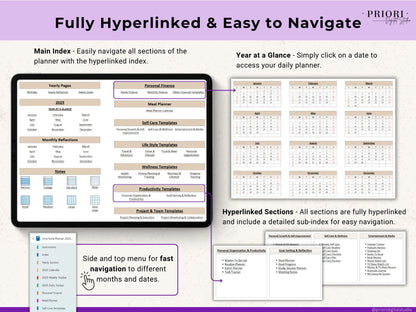 OneNote Planner 2025 2026 Digital OneNote Templates Hyperlinked Planner Daily Weekly Planner Organization Planner Professional OneNote 2025