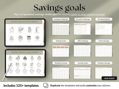 Weekly Budget Planner app on a tablet with a stylus, on a light gray background.