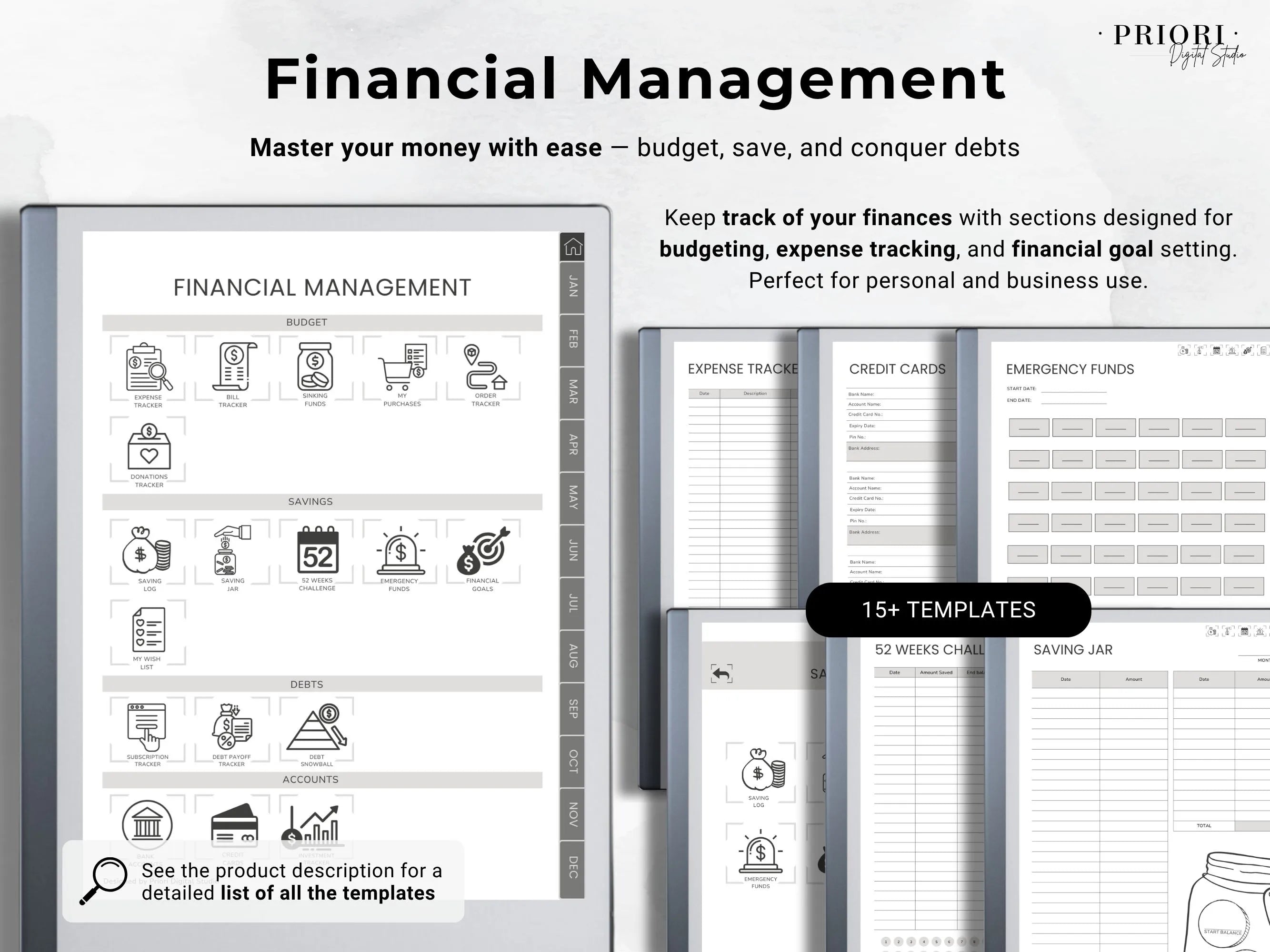 reMarkable Digital Planner 2025 2026 Daily Planner reMarkable 2 Template Minimalist Hyperlinked Planner for reMarkable Organization Planner
