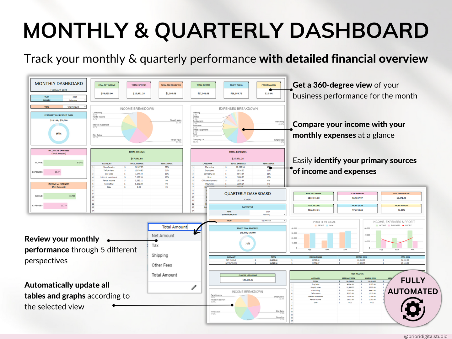 Small Business Bundle Bookkeeping Inventory Tracker Order Tracker Product Handmade Pricing Calculator Smart Bill Calendar Google Sheet Excel