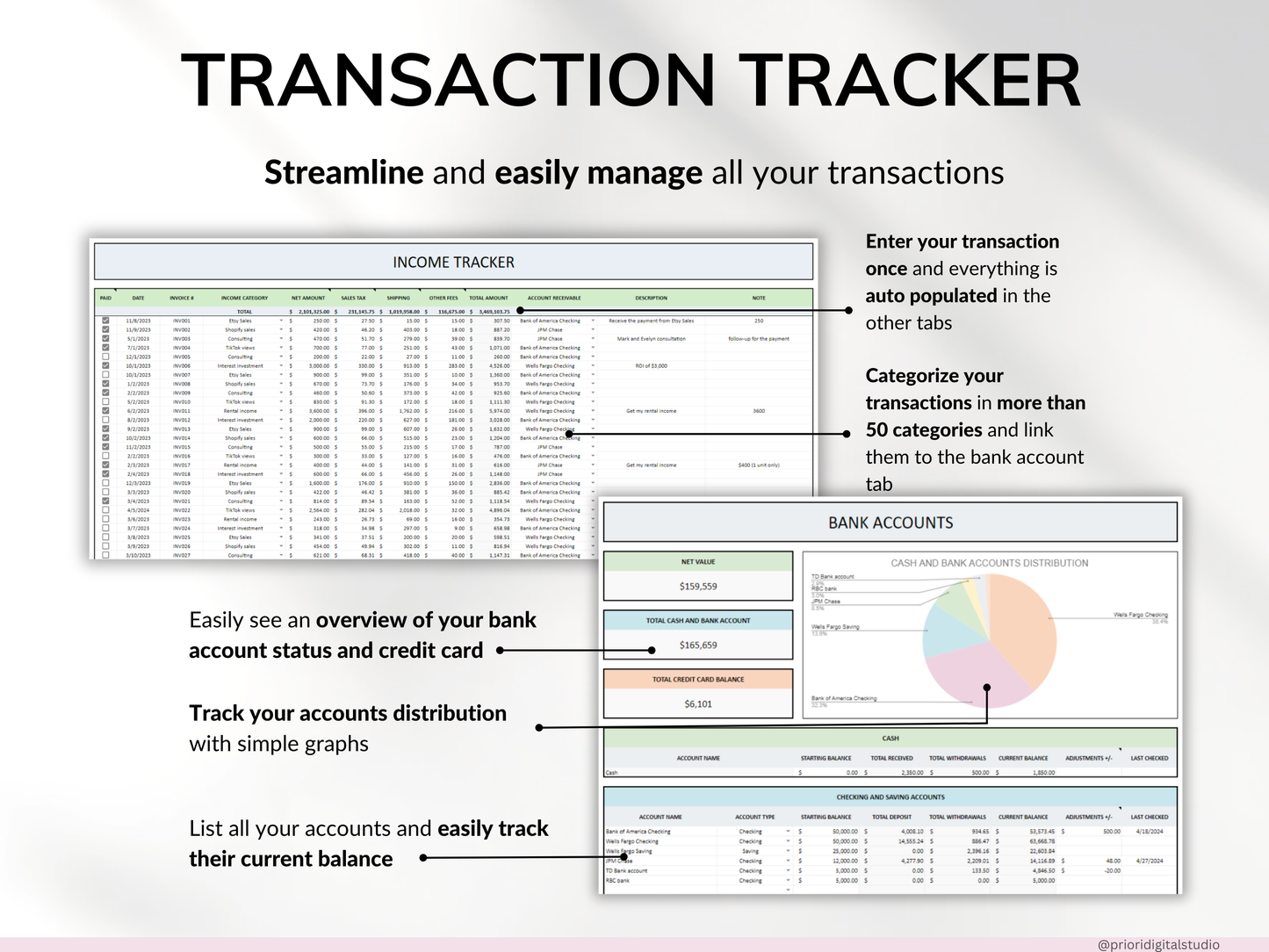 Small Business Spreadsheet Service Business Bookkeeping Client Tracker CRM Payroll Tracker Invoice Tracker Order Tracker Google Sheet Excel