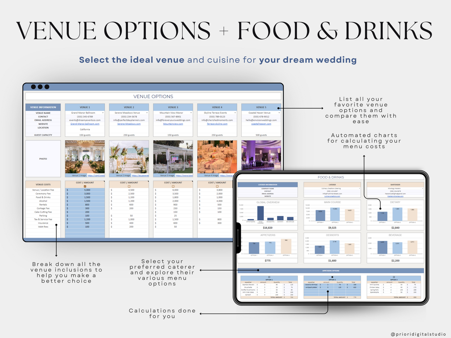 Wedding Planner Spreadsheet Wedding Budget Tracker Wedding Timeline Checklist Guest List Tracker Wedding Itinerary Seating Plan Wedding Gift Blue Excel Google Sheets