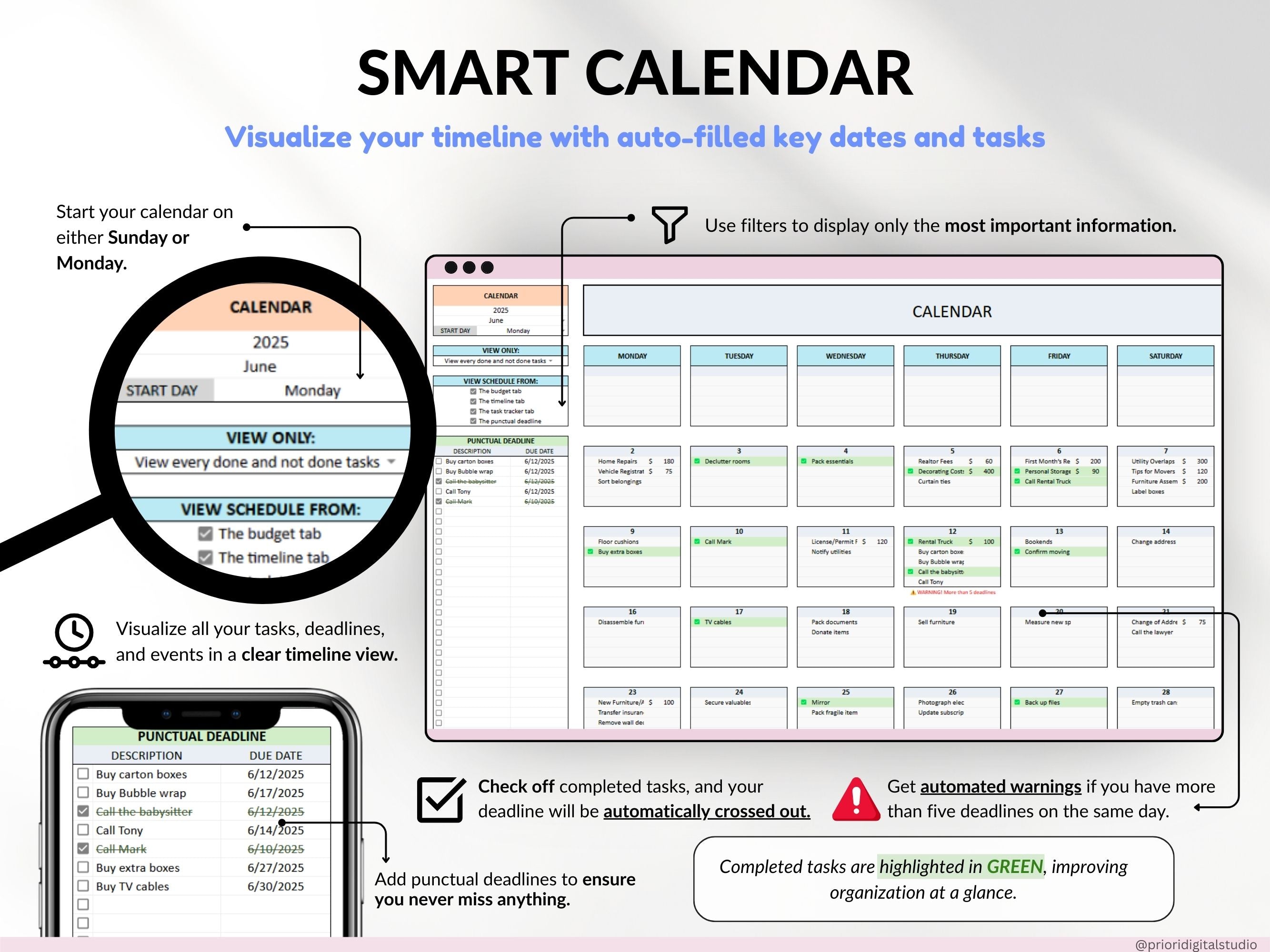 Moving Planner Google Sheets First House Moving Excel Spreadsheet Packing Box Inventory New Apartment Template Task Checklist for Relocation