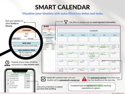 Moving Planner Google Sheets First House Moving Excel Spreadsheet Packing Box Inventory New Apartment Template Task Checklist for Relocation