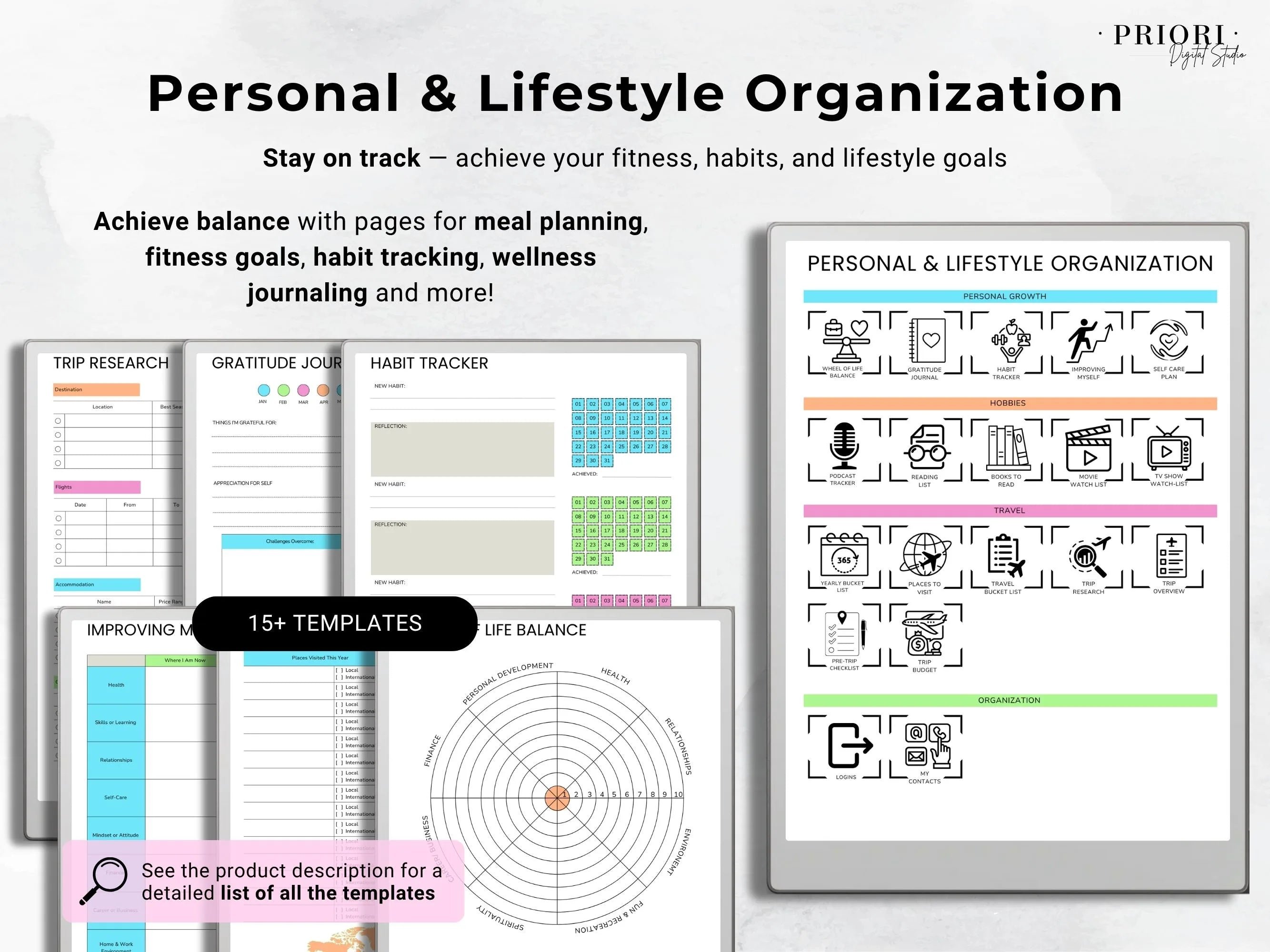 reMarkable Digital Planner 2025 2026 Daily Planner reMarkable 2 Template Minimalist Hyperlinked Planner for reMarkable Organization Planner