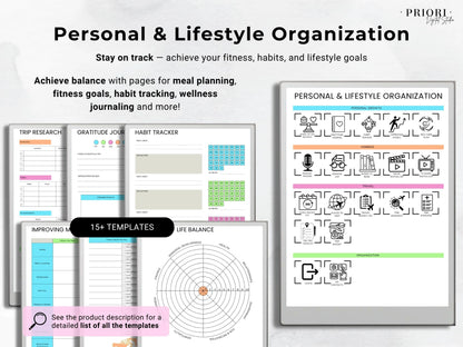 reMarkable Digital Planner 2025 2026 Daily Planner reMarkable 2 Template Minimalist Hyperlinked Planner for reMarkable Organization Planner