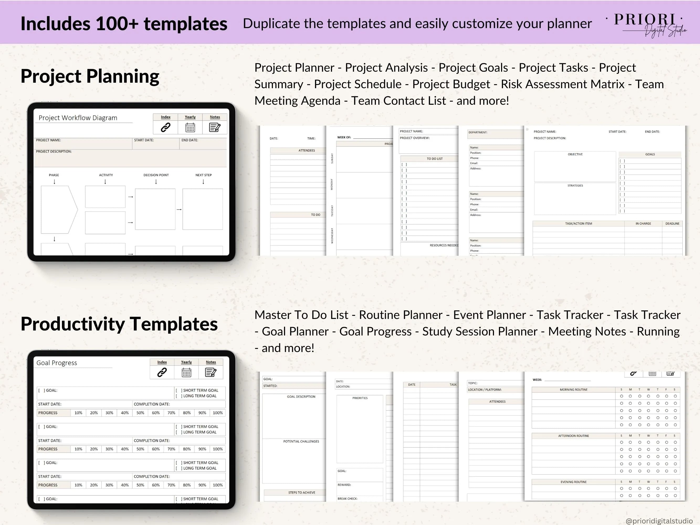 OneNote Planner 2025 2026 Digital OneNote Templates Hyperlinked Planner Daily Weekly Planner Organization Planner Professional OneNote 2025