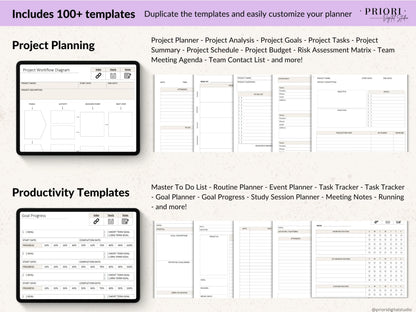 OneNote Planner 2025 2026 Digital OneNote Templates Hyperlinked Planner Daily Weekly Planner Organization Planner Professional OneNote 2025