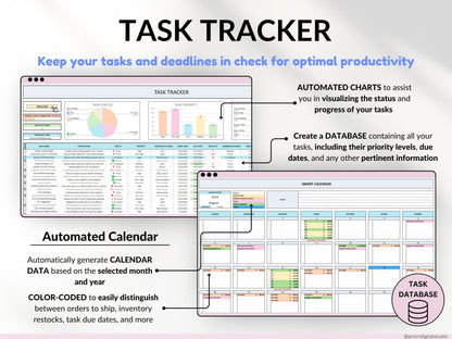 Small Business Spreadsheet Service Business Bookkeeping Tracker for Google Sheets Excel Invoice Tracker Client Tracker Order & Task Tracker
