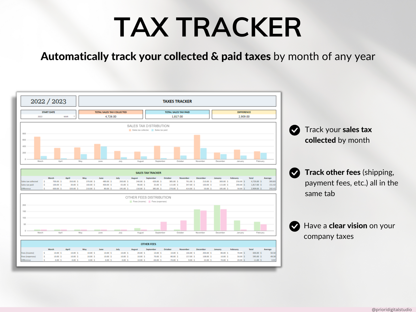 Small Business Bookkeeping Spreadsheet Google Sheets Excel Business Template Expense Bill Tracker Income Sales Tracker Accounting Template