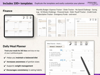 OneNote Planner 2025 2026 Digital OneNote Templates Hyperlinked Planner Daily Weekly Planner Organization Planner Professional OneNote 2025