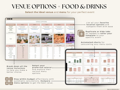 Event Planner Spreadsheet Party Planning Spreadsheet Google Sheets Excel Budget Tracker Bridal Shower Organizer Baby Shower Planner Template