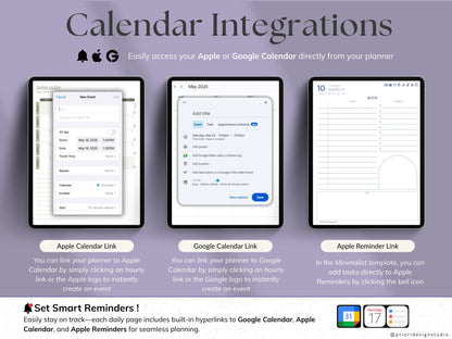 Calendar integrations with Apple and Google for Blush Dusk variant.