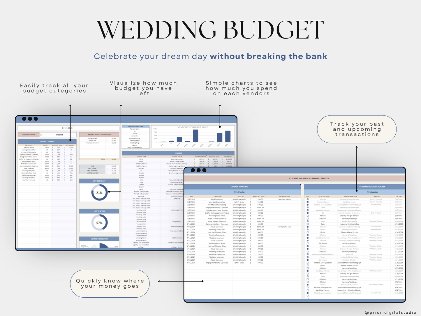 Wedding Planner Spreadsheet Wedding Budget Tracker Wedding Timeline Checklist Guest List Tracker Wedding Itinerary Seating Plan Wedding Gift Blue Excel Google Sheets