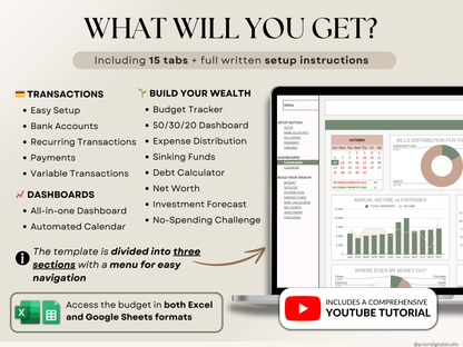 Paycheck Budget Spreadsheet Weekly Budget Monthly Budget Biweekly Bill Tracker Debt Tracker Financial Planner Google Sheets Excel Template