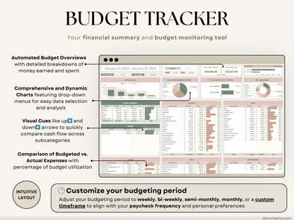 Simple Budget Planner for Google Sheets Paycheck Budget Spreadsheet Excel Budget Template Weekly Budget Biweekly Income and Expense Tracker Paycheck Budget