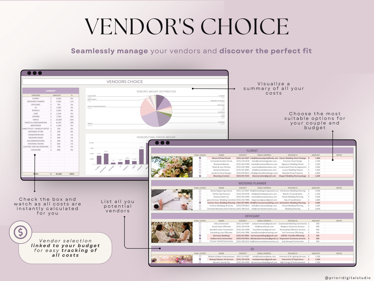 Wedding Planner Spreadsheet Wedding Budget Tracker Wedding Timeline Checklist Guest List Tracker Wedding Itinerary Seating Plan Wedding Gift Lavender Excel Google Sheets