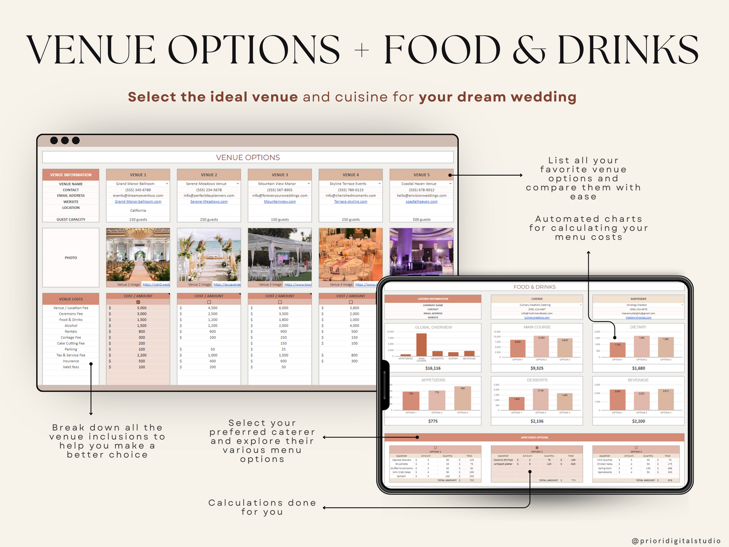 Wedding Planner Spreadsheet Wedding Budget Tracker Wedding Timeline Checklist Guest List Tracker Wedding Itinerary Seating Plan Wedding Gift Terracotta Excel Google Sheets