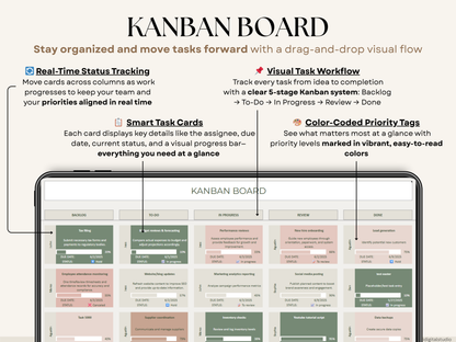 All-in-one task tracker with Gantt chart, Kanban board, and decision matrix.
